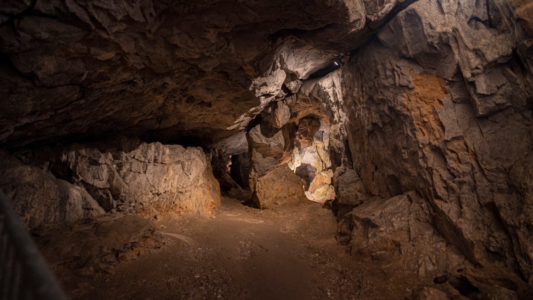 a cave with a hole in it